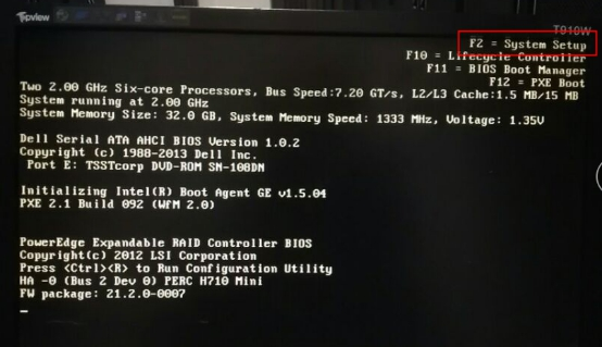 进入IDRAC设置页面